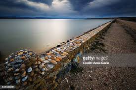 Long Exposure Over Lake Lowell Stone Wall Idaho High-Res Stock Photo