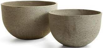 Concretelite Jesse Wide Pots Set Of 2 By Napa Home Garden In 2021 Pot Sets Concrete Color Home And Garden