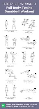 Full Body Toning Dumbbell Workout My Custom Exercise Plan Created At Workoutlabs Com Click Through To Downlo Printable Workouts Fitness Body Workout Routine