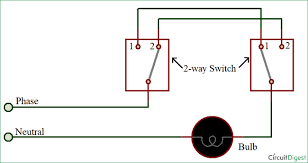 For example, in this type of light wiring one light turned on then the other is automatic get off. How To Connect A 2 Way Switch With Circuit Diagram