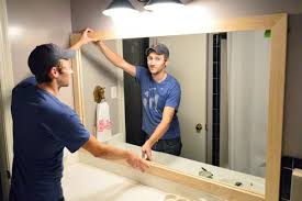 How To Build A Wood Frame Around A Bathroom Mirror Young House Love Young House Love Diy Bathroom Diy Home Improvement