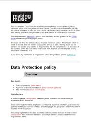 Are you looking for a free cctv invoice template for download? Data Protection And Retention Policy Template Making Music