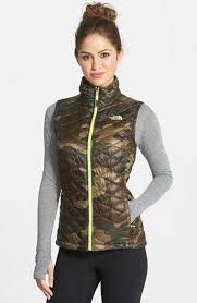 Black And Grey Camo North Face Jacket The North Face Thermoball Primaloft Vest Nordstrom Military Inspired Fashion Fashion Clothes Women Fashion