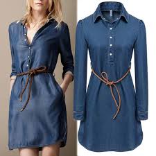 Popular Ladies Denim Dresses Buy Cheap Ladies Denim Dresses Lots From China Ladies Denim Dresses Suppliers On Alie Womens Denim Dress Fashion Women Denim Jeans