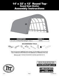 14 X 32 X 12 Round Top Assembly Instructions Manualzz