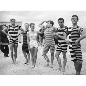 Vintage 1920s Swimsuit Flapper 1920 Swimming Suits 1920s Beach Police Photo Print: Vintage Flapper Swimsuit Decor