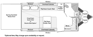 Bunkhouse travel trailer floor plans. Toy Hauler Floorplans Custom And Standard Models From Dune Sport