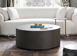 Black/nutmeg medium round wood coffee table set with nesting tables. Montage Cement Finish Round Coffee Table Las Vegas Furniture Store Modern Home Furniture Cornerstone Furniture