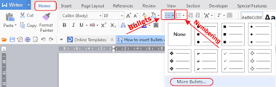 How To Insert Bullet Points And Numbers