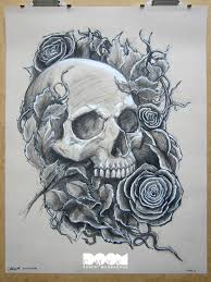 Skull And Roses Work Number 1 Charcoal On 18x24 Strathmore Toned Tan Drawing Paper Skull Drawing Sketches Skull Rose Tattoos Skull Drawing