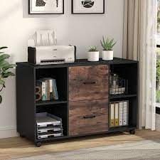 Devaise lateral file cabinet, 1 large drawer wood filing cabinet with 2 open adjustable storage shelves for office home, cherry 4.3 out of 5 stars 211 $132.99 $ 132. Large Mobile Wood File Cabinet Lateral Filing Cabinet 2 Drawers