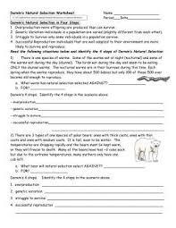 Darwin S Natural Selection Worksheet High School Science Natural Selection Science Classroom