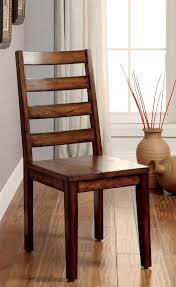 Furniture Of America Jaran Contemporary Ladderback Dining Chair Set Of 2 In Tobacco Oak Enitial Lab Idf 3606sc In 2020 Rustic Dining Chairs Wooden Dining Chairs Solid Wood Dining Chairs