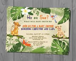 Nala And Simba Gender Reveal Invite Lion King Baby Shower Invitation Jungle Baby Invitation Baby Disney Safari Theme He Or She Lion King Baby Lion King Baby Shower Gender Reveal Invitations