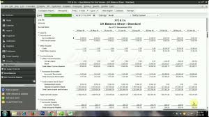 retail reports balance sheet monthly comparison in quick books