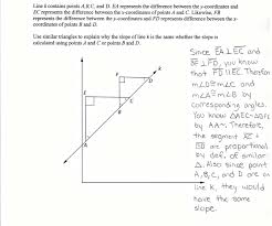 Slope Triangles Students Are Asked To Use Similar Triangles To Explain Why The Slope Is The Same Reg