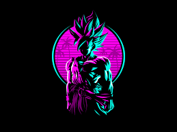 Wallpaper para celular de goku ultra instinto. Goku Wallpaper 4k Dragon Ball Amoled Retro Artwork Neon Black Dark 5059