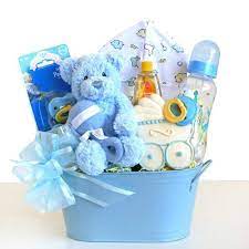 Ideal for newborns and little babies, this 100% cotton blanket can be used for. Welcome Baby Newborn Baby Blue Gift Basket For Baby Boy Buy Online In Mauritius At Mauritius Desertcart Com Productid 16761605