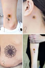 To display this in a tattoo design, the sky and sun can be included in a large sunflower piece, introducing additional bright color. 29 Small Sunflower Tattoo Ideas Designs Tattooglee