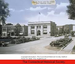 Bank Street And The Green New Milford Ct C 1938 New Milford Connecticut History Connecticut