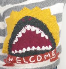 Maybe you would like to learn more about one of these? Knit A Toothy Welcome Welcome Sweater The Perfect Pattern For Shark Week And It S Free Knithacker