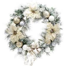 Christmas glitter poinsettia 10pcs christmas tree ornament artificial wedding christmas flowers wreaths wedding ornaments (gold) 3.6 out of 5 stars. Holiday Living 30 In Pre Lit Outdoor Battery Operated Gold Poinsettia Artificial Christmas Wreath In The Artificial Christmas Wreaths Department At Lowes Com