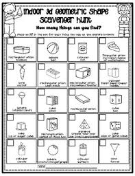 3 D Geometric Shape Indoor Scavenger Hunt Distant Learning In 2020 Math Activities Preschool Shapes Kindergarten Scavenger Hunt