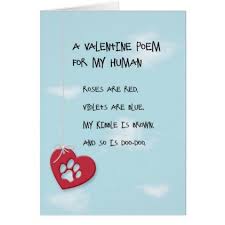Funny Valentine S Day Poem From The Dog Zazzle Com Valentines Day Poems Funny Birthday Poems Funny Valentines Day Poems