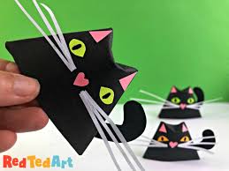 Patrick's day lesson plans for preschool st. Easy Paper Cat Origami Cup For Halloween