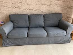 Watch this ikea assembly video and learn how to build the ikea ektorp sofa with the chaise lounge. Ikea Ektorp 3 Seat Sofa In Nordvalla Dark Grey Furniture Home Living Furniture Sofas On Carousell