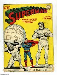 Miraculously, they find atlas himself in suspended animation, and once. Superman 28 Dc 1944 Condition Vg Atlas Shrugged Hercules Lot 17492 Heritage Auctions