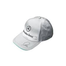 Casquette Mercedes Amg Petronas Lewis Hamilton Grise Replica Logo Mercedes Brode Sur Le Devant