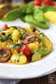 Gnocchi And Chicken Sausage Vegetable Skillet Recipe Recipes Food Beef Recipes