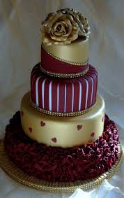 Creative Rose Decoration Birthday Cake Designs For Adults 21 Themes And Creative Ideas Maroon Quinceanera Weddingtopia Burgundy Wedding Cake Tiered Wedding Cake Gold Wedding Cake
