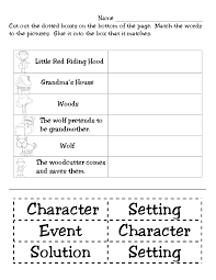 First Grade Funtastic Little Red Riding Hood Story Elements Worksheet Story Elements Activities Story Elements