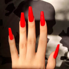 74baby blue ombre acrylic nails. Candy Apple Red Nails Red Acrylic Nails Pretty Acrylic Nails
