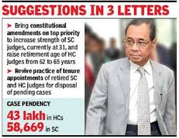 Raise Sc Strength Retirement Age Of Hc Judges Cji Gogoi Asks Pm Modi Retirement Age Chief Justice Of India Judge