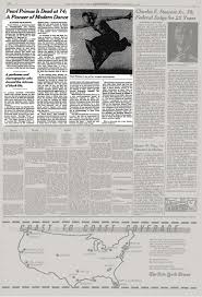 It's a cold day on ellis isle. Pearl Primus Is Dead At 74 A Pioneer Of Modern Dance The New York Times