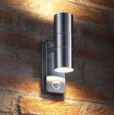 Since motion sensor lights are designed for the outdoors, they can be safely used in covered areas like porches or out in the open. Auraglow Pir Motion Sensor Up Down Outdoor Wall Security Light Warminster Stainless Steel Auraglow Led Lighting