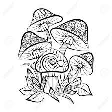 Dltk's crafts for kids free printable coloring pages. Hand Drawn Doodle Outline Mushrooms Sketch For Adult Coloring Pages Royalty Free Cliparts Vectors And Stock Illustration Image 61381634
