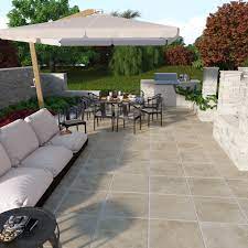 Style Selections 24 In L X 24 In W X 1 In H Patio Stone Lowes Com Patio Stones Patio Travertine Patio
