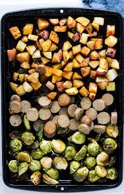 Vegan Sausage Sheet Pan Dinner Dietitian Debbie Dishes Vegan Sausage Sheet Pan Dinners Vegan Meal Plans