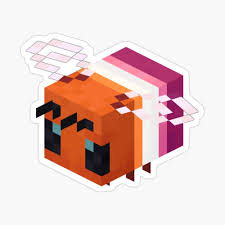 ~ bee pixel art ~ jeseecah. Lesbian Pride Minecraft Bee Sticker By Rainfrogham In 2021 Bee Sticker Bee Minecraft Drawings