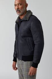 Shearling Aviator Jacket Closed