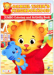 These alphabet coloring sheets will help little ones identify uppercase and lowercase versions of each letter. Amazon Com Libro Para Colorear Y Actividades De Daniel Tiger S Neighborhood Jumbo Por Pbs Kids Fred Rogers Juguetes Y Juegos