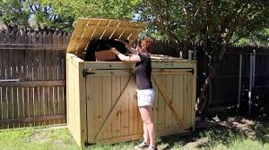 Building A Garbage Can Enclosure Part 2 Youtube No more than hiding it under the sink wooden trash can enclosure plans just get a wooden chalk bin cabinetclick on.