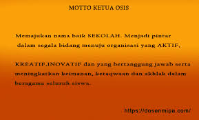 Motto Osis Smp Smk Sma Mam Mts Lucu Sukes Pendidikan