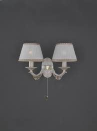 We have lamp shades that are made from silk, paper, burlap, fashion fabrics, string, seagrass, rawhide, organza, straw, birch wood, rattan, parchment, and more! Two Lights Old White Brass Wall Sconce With Lamp Shades Reccagni Store