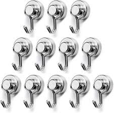 BTLIN Mini Magnetic Hooks, Strong Neodymium Magnet with Hook, Heavy Duty  Small Metal Hanging Hook Max Load 18 lbs for Kitchen Fridge Grill Office 12  ...