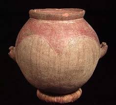 Early Mali Vase Ca 10th 14th Century The Red Glazed Vessel With Spherical Body And Wide Neck With Everted Rim The Body With Finely Incised Curving Patterns